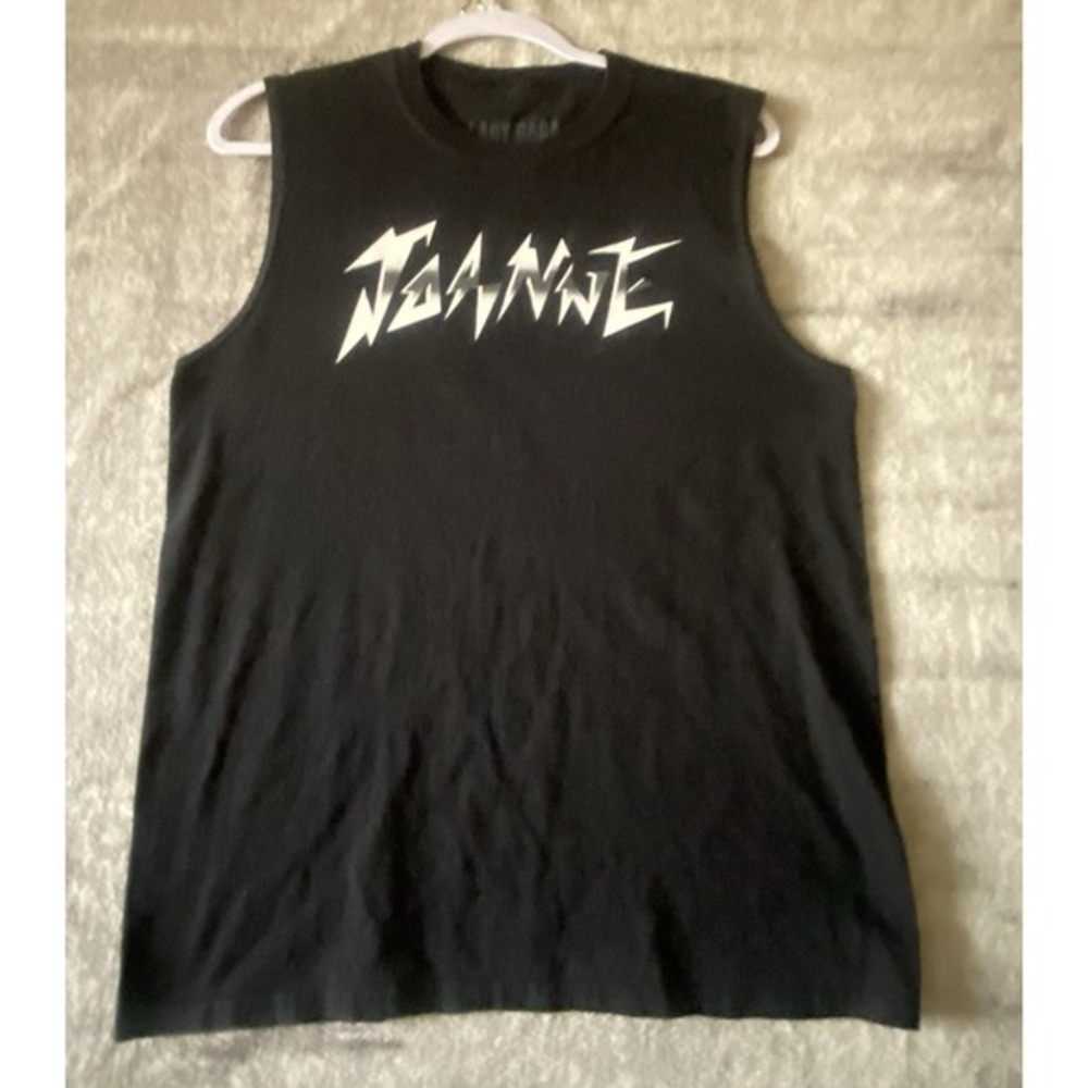 Lady Gaga Joanne World Tour Black Muscle Tank Top Shirt Mens Medium 2017 Concert